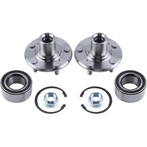 2 x Front Left and Right Wheel Hub Bearing Kits Fit for 2005-2010 Honda Odyssey with Nuts Retaining Clips