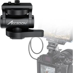حامل حذاء بارد من Accsoon Cemera، محول تثبيت حذاء بارد صغير 1/4 بوصة، متوافق مع Acccsoon SeeMo/SeeMo Pro/PowerCageII أو الكاميرات، دوران 360 درجة وإمالة 180 درجة، سهل التركيب (سبائك الألومنيوم)