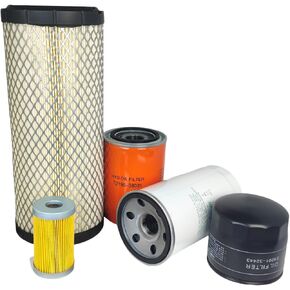 HST Maintenance Service Filter Kit Compatible with Kioti CK25 CK27 CK30 CK35 Tractor Air Fuel Oil Hydraulic Hydro Filter Set E6201-32443 84612-43160 T2185-38031 T2195-38031 P822768 1A001-43160