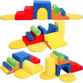 كتل تسلق الرغوة المكونة من 8 قطع للأطفال الصغار 1-3 ، PU Toddler Climbing Toys Indoor ، تسلق اللعب الناعم للأطفال الصغار ، كتل تسلق الرغوة أطفال الأطفال ، مجموعة اللعب الرغوية ، Play Play