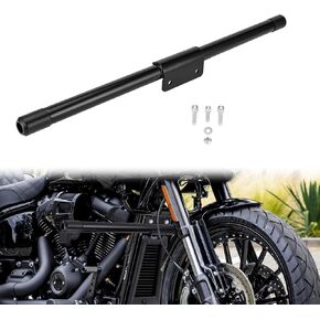 Wsays Engine Guard Front Flat-Out Highway Crash Bar Compatible with Harley Softail Fat Boy FLFB/S Heritage FLHC/S Street Bob FXBB Breakout Low Rider S FXLRS 2018-2025 (Gloss Black)