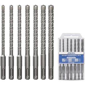 مجموعة بتات مطرقة دوارة من Andeli SDS-Plus ، قطرها 7 قطع من القطع ، 6.3 "الطول ، 3/16" إلى 1/2 "، وحفر مطرقة دوارة ، ومجموعات بتات خرسانية ، ومجموعات بتات البناء.