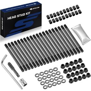 مجموعة استبدال مسمار SPELAB 6.0L V8 متوافقة مع فورد 2003-2007 أسطوانة ديزل Powerstroke مع الأزرار والمكسرات ، مجموعة التشحيم ومواد تجميع الأسطوانة.