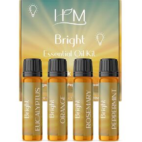 HM Outdoor Outdoor Oil Kit - 4 Pack | مجموعة الهدايا | Lemongrass ، الأوكالبتوس ، السترونيلا ، النعناع | العلاج العطري المنعش للتخييم والفناء والاستخدام في الهواء الطلق - 1.35 أوقية كل منهما in Kuwait