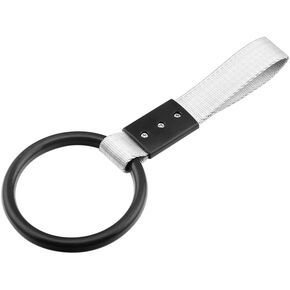 1 PC HEART JDM TSURIKAWA HANG RING Subway Train Train Handle Hand Strap Drift for Car (Heart: Black)