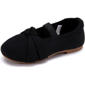 BMCiTYBM Toddler Girl Ballet Flats Comfortable Knit Casual Dressy Shoes for Girl Party School Shoes