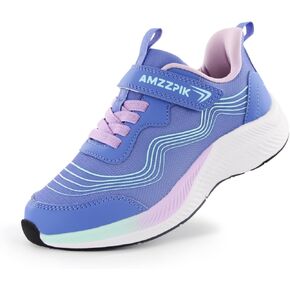 Amzzpik Boys Girls Tennis Shoes Kids Slip on Sneakers Lightweight Running Walking Sports Shoe for Little Kid/Big Kid
