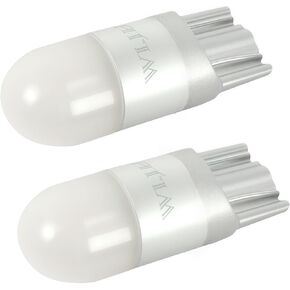 WLJH 2PCS PURE WHITE T10 LED BULB 194 168 W5W 12V 18V 3030 Chipsets مع إسقاط 360 درجة للسيارة دراجة نارية للدراجات النارية الداخلية لوحة الترخيص SIDEMARER SIDEMARER
