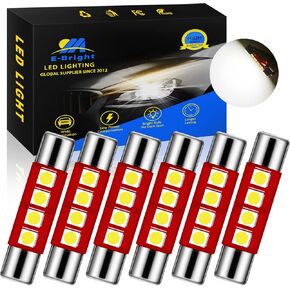 everbright White 28mm fevery lead for car positor lights ، 14v1cp 6641 6612f LED Festoon Bulb 12V Dome Light ، 3030-4SMD ، حزمة 6