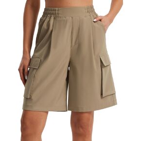 Libin Women's Hiking Cargo Shorts Wide Leg Bermuda Shorts Knee Length Lightweight Quick Dry Casual Short for Summer Travel