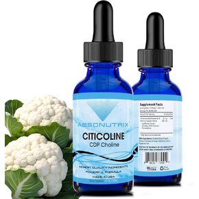 Absonutrix citicoline 590 ملغ ، زجاجة 4 أوقية ، 200 حصص ، مصنوعة في الولايات المتحدة الأمريكية ، والامتصاص السريع ، والمكونات القوية عالية الجودة ، غير المعدلة وراثيا ، منتجات معتمدة ، خالية من القسوة