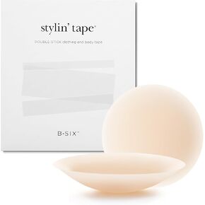 Nippies Adhesive Nipple Covers and Fashion Tape Set - 1 Pair of Reusable Matte Covers Creme Size 1 & 32 Double-Sided Adhesive Strips, Comfortable, Invisible Under Clothes, Travel Box Included