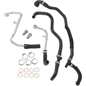 Turbo Pipe 12 Piece Set Peat# 11537577013 11537577015 11537578687 2009-2019 Compatible with BMW 550i 550i xDrive 650i 650i xDrive 750i xDrive 50i F07 F06 F12 F13 F04 E70 F15 E71 E72