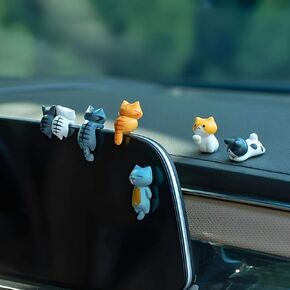 6 أجهزة كمبيوتر ملحقات Cat Cat Cat Cat Forms Stin Futerdines Dashboard Decorations & خلفية مرآة مرآة لطيف كس الشكل الزخرفي زخرفة الديكورات الداخلية للسيارة منزل حديقة المنزل