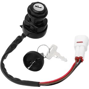 Ignition Key Switch Compatible with Yamaha Big Bear 350 400 Wolverine 350 Bear Tracker 250 Grizzly 600 80 Warrior 350 Kodiak 400 Timberwolf 250 Moto-4 350 Raptor 50 80 Breeze 125, OEM#4GB-82510-11-00