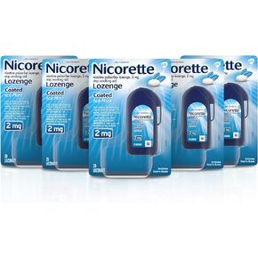 Nicorette Coated 2 mg Nicotine Lozenges to Help Quit Smoking - Ice Mint Flavored Stop Smoking Aid, 100 Count