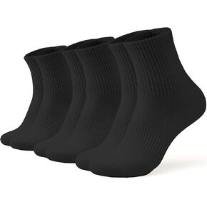 Women Crew Socks Casual Athletic Gym Running Cozy Cotton Calf Socks For Women 3-6 Pack Size 5-11