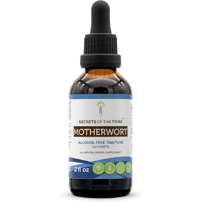 أسرار القبيلة، خلاصة سائلة خالية من الكحول، صبغة Motherwort، عشبة مجففة (ليونوروس كاردياكا) (4 أونصة سائلة)