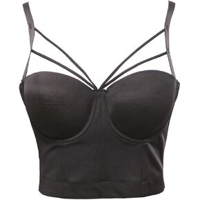 Bslingerie Women Plain Push Up Crop Top Bra Bustier Corset