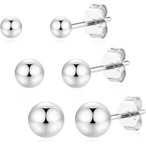 JIAYIQI 925 Sterling Silver Stud Earrings Simple Mini Bar Circle Dot Heart Star Lightning Bolt Stud Earrings 14K Gold Plated Cartilage Earrings Studs for Women Men Hypoallergenic Jewelry