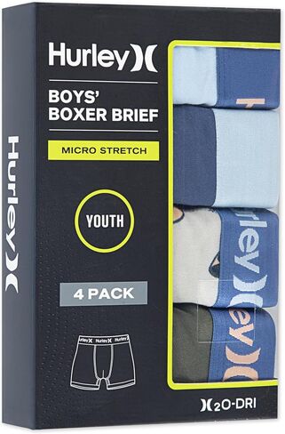Hurley Boys' Performance Boxer Briefs (4-Pack) in Saudi Arabia