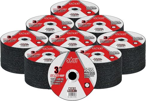 SALI 50 Pack Cut Off Wheels Cutting Wheels 3" x 1/16" x 3/8" Professional Cutting Stainless Steel for 3 in Angle Grinders and Die Grinders- Cutting Disc Aggressive Cutting Operating Up to 20380 RPM in Kuwait