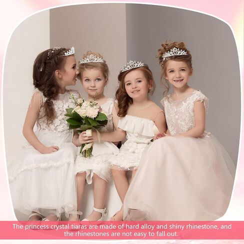 Tondiamo 50 PCS Tiaras Bulk for Girls Princess Crown Rhinestone Tiaras Tiarsable يمكن تعديلها لملحقات شعر الطفل in Kuwait