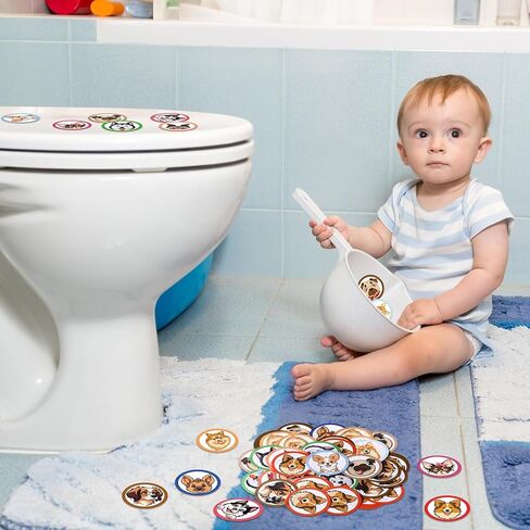 Chinco 120 Pcs Boys Potty Training Targets Boys Potty Targets Aids Flushable Pee Training Chart for Toddlers Use(Dinosaurs Styles) in Kuwait