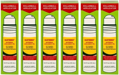Katinko External Analgesic Oil Liniment10ml - Effective for Sore Muscles, Headaches, Travel Sickness, and Insect (4) in Kuwait
