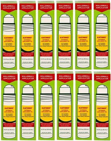 Katinko External Analgesic Oil Liniment10ml - Effective for Sore Muscles, Headaches, Travel Sickness, and Insect (4) in Kuwait