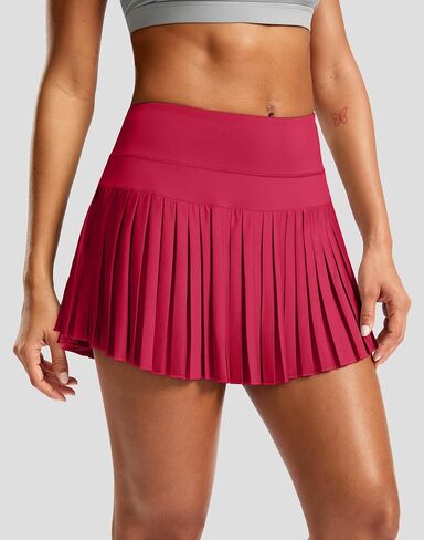 SANTINY Pleated Tennis Skirt for Women with Pockets High Waisted Athletic Golf Skorts with Shorts for Workout Pickleball in Saudi Arabia