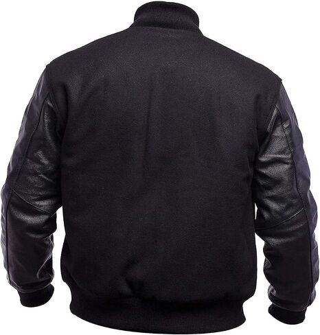Letterman Jacket Men - Wool & Real Varsity Jacket Mens Leather Sleeves - High School Baseball Bomber Jackets in Saudi Arabia