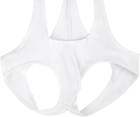 Clobeau Men's Bodysuit Thong G-string Leotard Stretch Wrestling Singlet Jumpsuit Hollow Out One-piece Jockstrap Leotard in Saudi Arabia