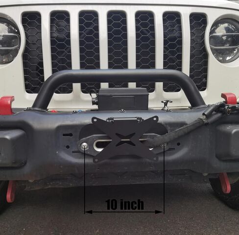 Flip-Up Winch License Plate Mount for All 10 inch Hawse Fairlead,Universal License Plate Bracket Front Bumper Compatible with Pickup Truck Off-Road Cars SUV Adjustable License Plate Holder in Kuwait
