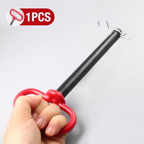 Trailer Hitch Pin, 5/8 x 6 Inch Tractor Hitch Pin with R-Clip Pin for Lawn Mower, Tractor, Trailer (Red) in Saudi Arabia