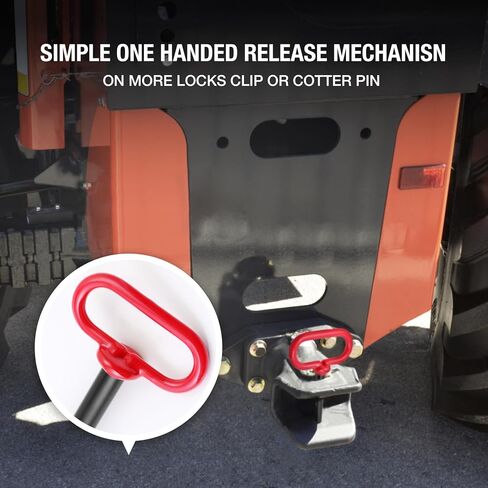 Trailer Hitch Pin, 5/8 x 6 Inch Tractor Hitch Pin with R-Clip Pin for Lawn Mower, Tractor, Trailer (Red) in Saudi Arabia