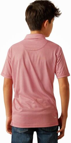Ariat Boy's White Tropical Print Polo in Saudi Arabia