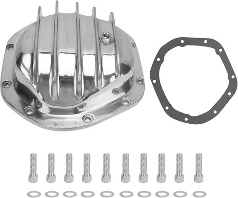 Aluminum Differential Cover, Lightweight Polished Design, Easy Install, Front Rear for Dana 44 F ‑ 100, Truck, Bronco (Polished) in Kuwait