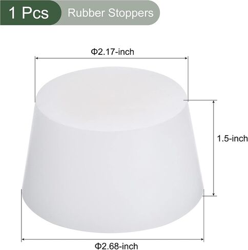 YOKIVE Silicone Rubber Stoppers, Tapered Plugs with High-Temperature Resistance | Protect Hole, Great for Lab Industry (White, 64mm to 77mm) in Saudi Arabia