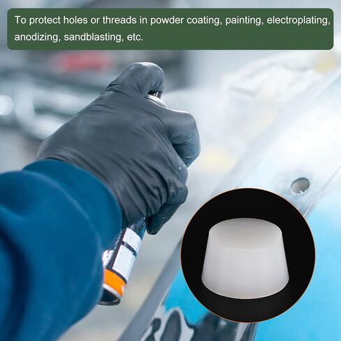 YOKIVE Silicone Rubber Stoppers, Tapered Plugs with High-Temperature Resistance | Protect Hole, Great for Lab Industry (White, 64mm to 77mm) in Saudi Arabia