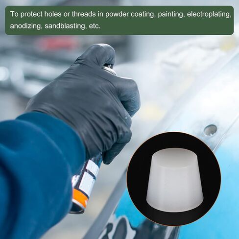 YOKIVE Silicone Rubber Stoppers, Tapered Plugs with High-Temperature Resistance | Protect Hole, Great for Lab Industry (White, 64mm to 77mm) in Saudi Arabia