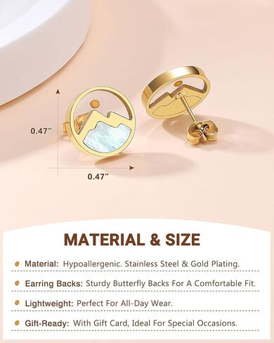 Silver/Gold Mustard Seed Stud Earrings Love Moving Mountains-Birthday Valentines Christmas Christian Gifts for Women Girls in Saudi Arabia