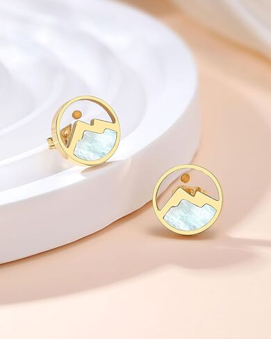 Silver/Gold Mustard Seed Stud Earrings Love Moving Mountains-Birthday Valentines Christmas Christian Gifts for Women Girls in Saudi Arabia