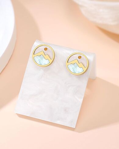 Silver/Gold Mustard Seed Stud Earrings Love Moving Mountains-Birthday Valentines Christmas Christian Gifts for Women Girls in Saudi Arabia