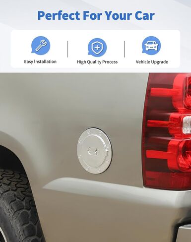 Chrome Fuel Filler Gas Door Cover Fit for 1999-2006 Chevy Silverado Tahoe Suburban Avalanche GMC Sierra Yukon in Kuwait