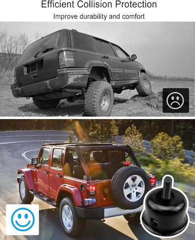 Bump Stop Cups ملاءمة لجيب Grand Cherokee ZJ 1993-1998 Wrangler TJ 1997-2006 استبدال 52087635 52087636ab 52087636ac 52087992 Jounce Pumper Brackets 4 PCs in Saudi Arabia