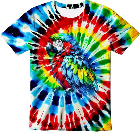 Kids Tie Dye T-Shirt, Children Tie Dye Short Sleeve Tee Shirt for Kids in Saudi Arabia