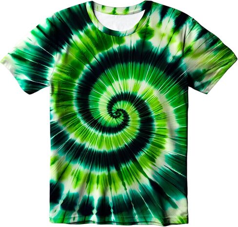 Kids Tie Dye T-Shirt, Children Tie Dye Short Sleeve Tee Shirt for Kids in Saudi Arabia