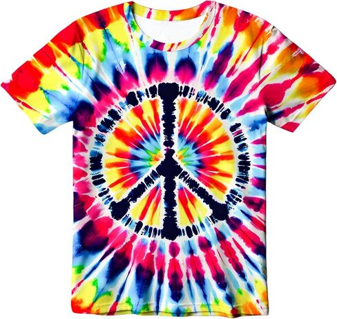 Kids Tie Dye T-Shirt, Children Tie Dye Short Sleeve Tee Shirt for Kids in Saudi Arabia