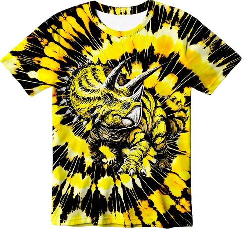 Kids Tie Dye T-Shirt, Children Tie Dye Short Sleeve Tee Shirt for Kids in Saudi Arabia